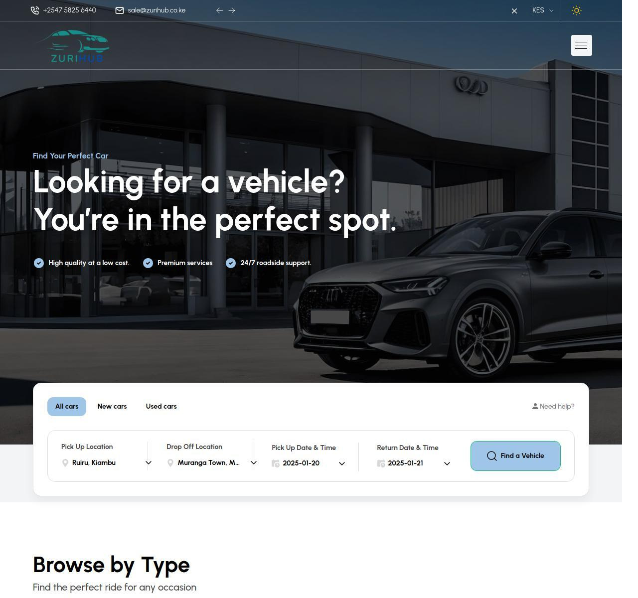 Zurihub Motors car rental platform